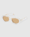 WOMENS AFFINITY YELLOW MARBLE SUNGLASSES