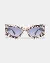 Womens Electra Charcoal Tort Square Sunglasses