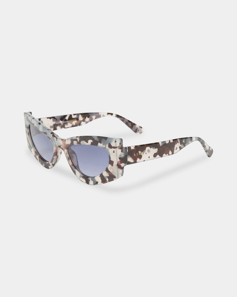 Womens Electra Charcoal Tort Square Sunglasses