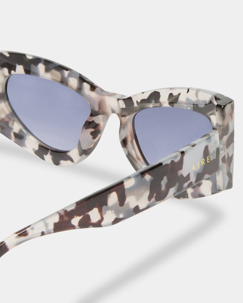 Womens Electra Charcoal Tort Square Sunglasses