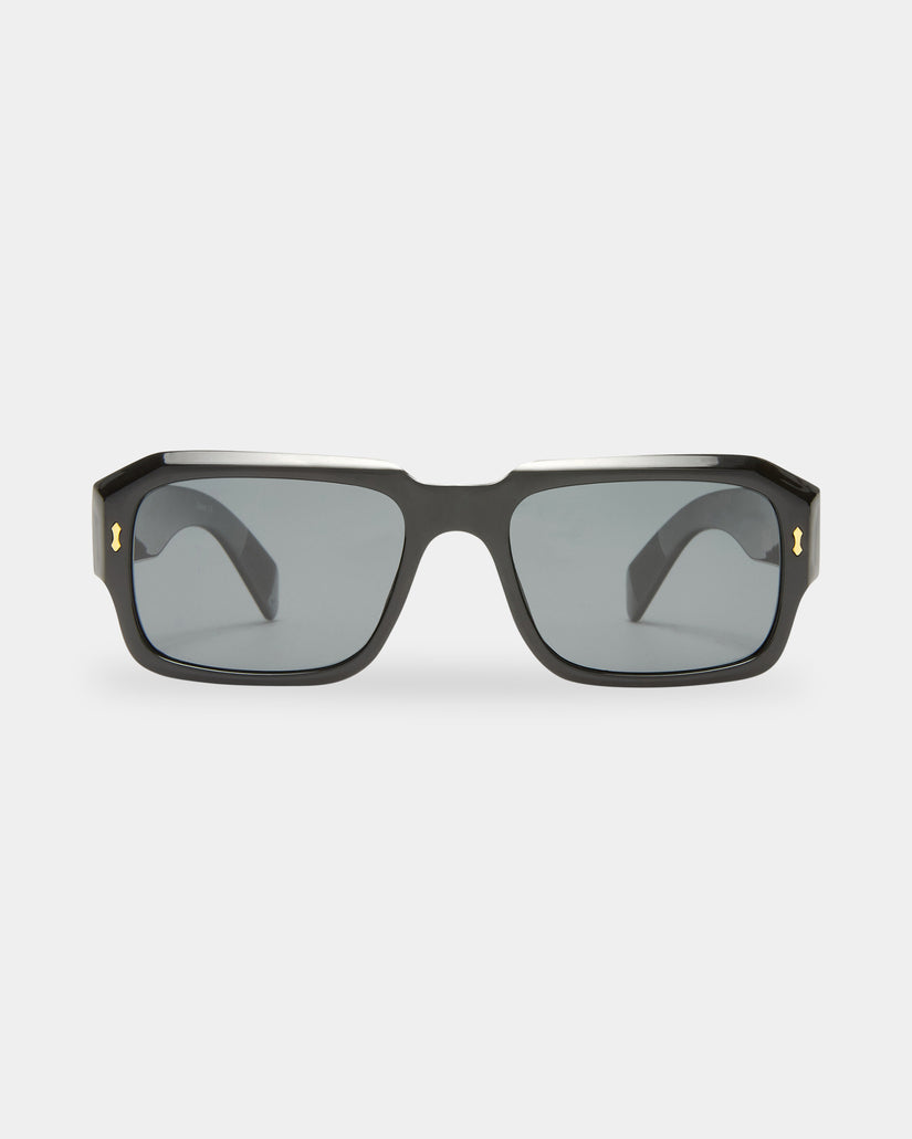 Womens Pluto Black Square Sunglasses