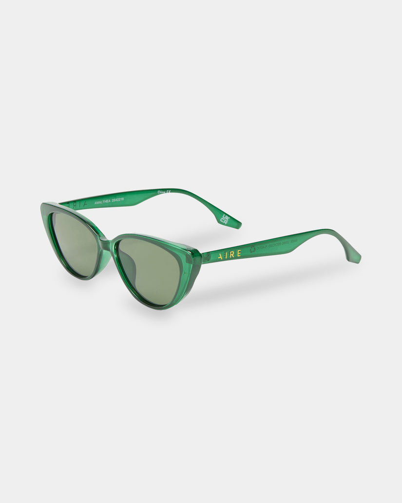 Womens Amalthea Emerald Cat Eye Sunglasses