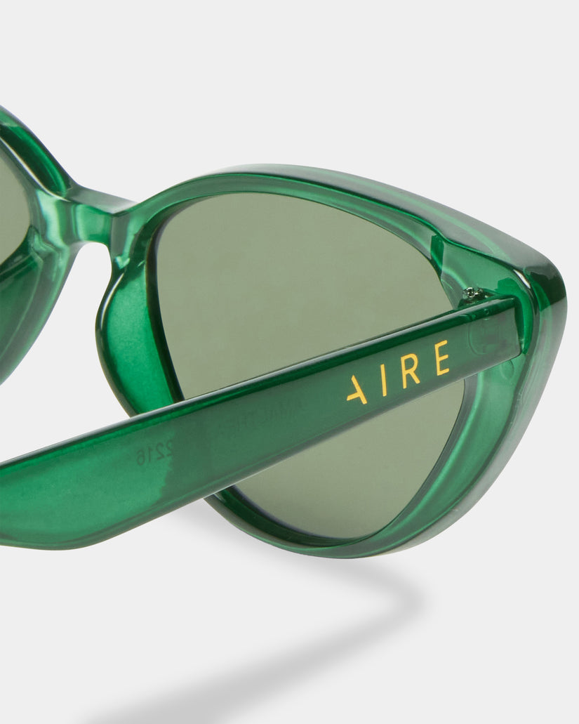 Womens Amalthea Emerald Cat Eye Sunglasses