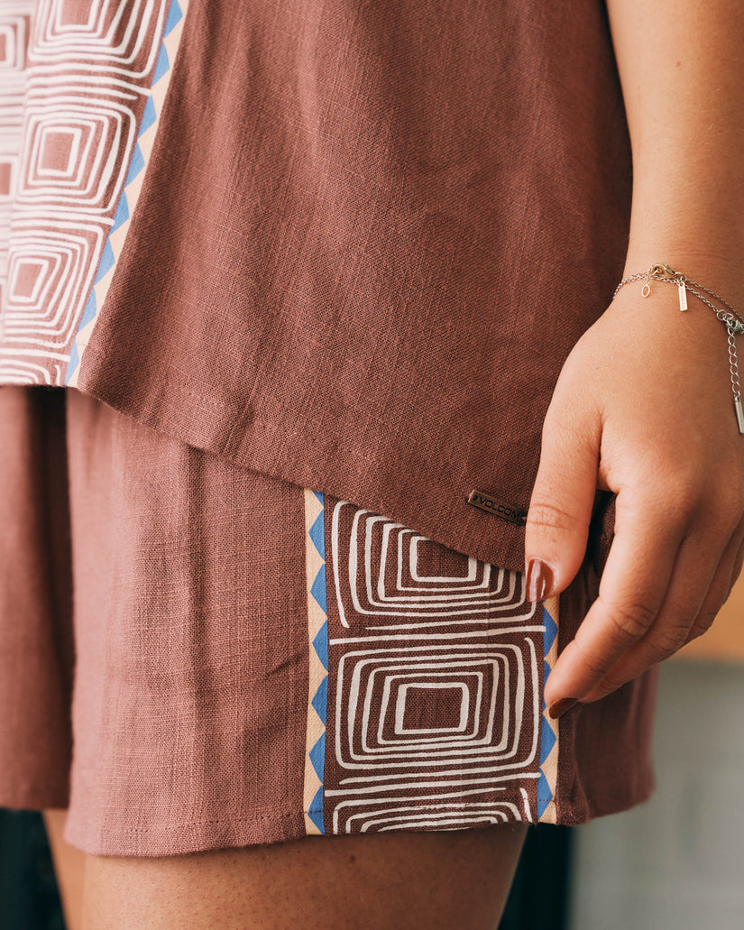 Womens Featured Artist Emma Rushton Elastic Waist Short