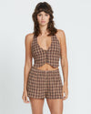Womens Whats UR Damage Elastic Waist Shorts