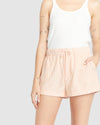 Womens Sunday Strut Elastic Waist Shorts