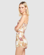 Womens Day In Parrotise Elastic Waist Shorts