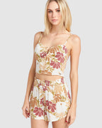 Womens Day In Parrotise Elastic Waist Shorts