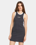 WOMENS FUN FEVER RIB DRESS