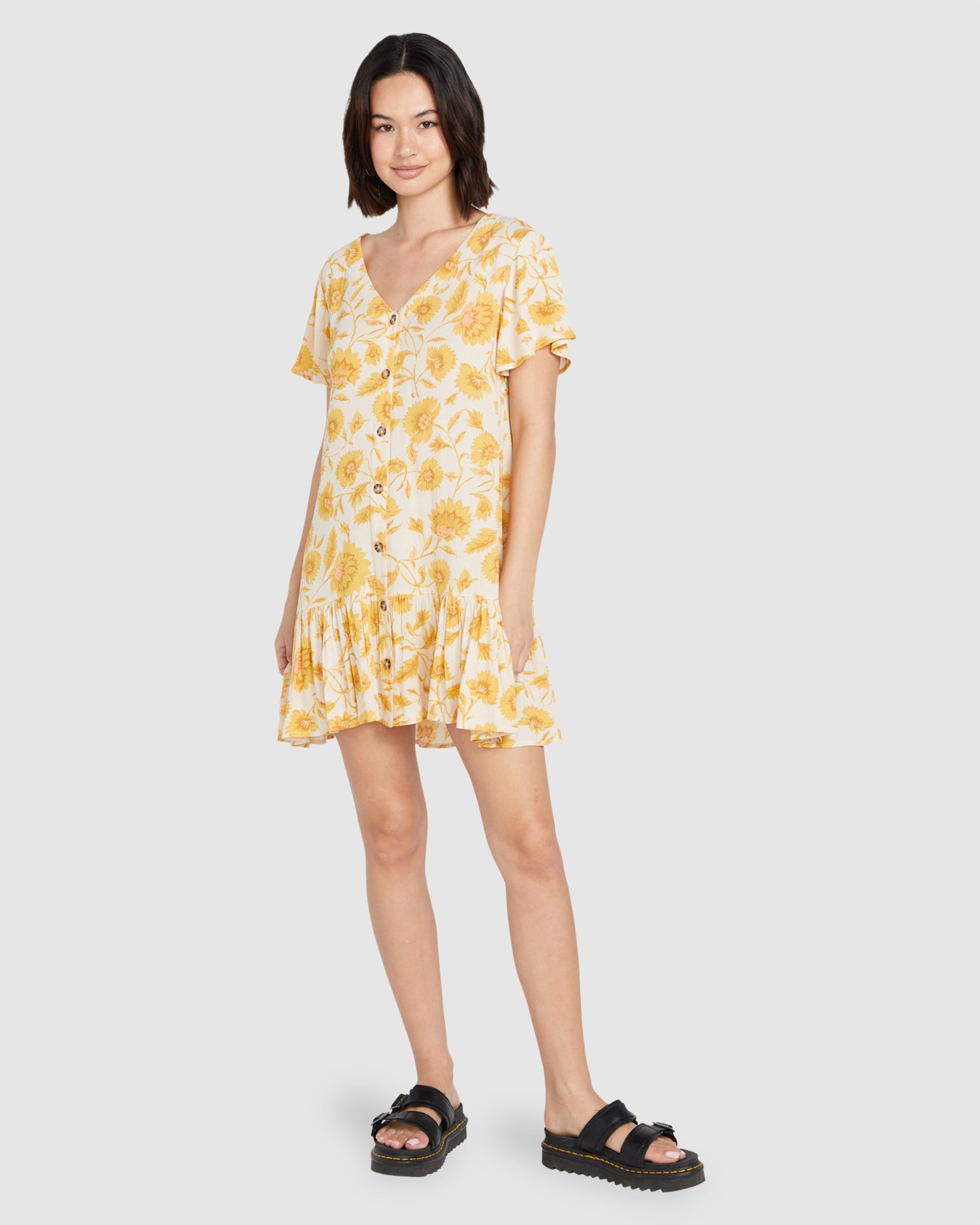 WOMENS STONE DREAMER DRESS DUST GOLD - Main Image