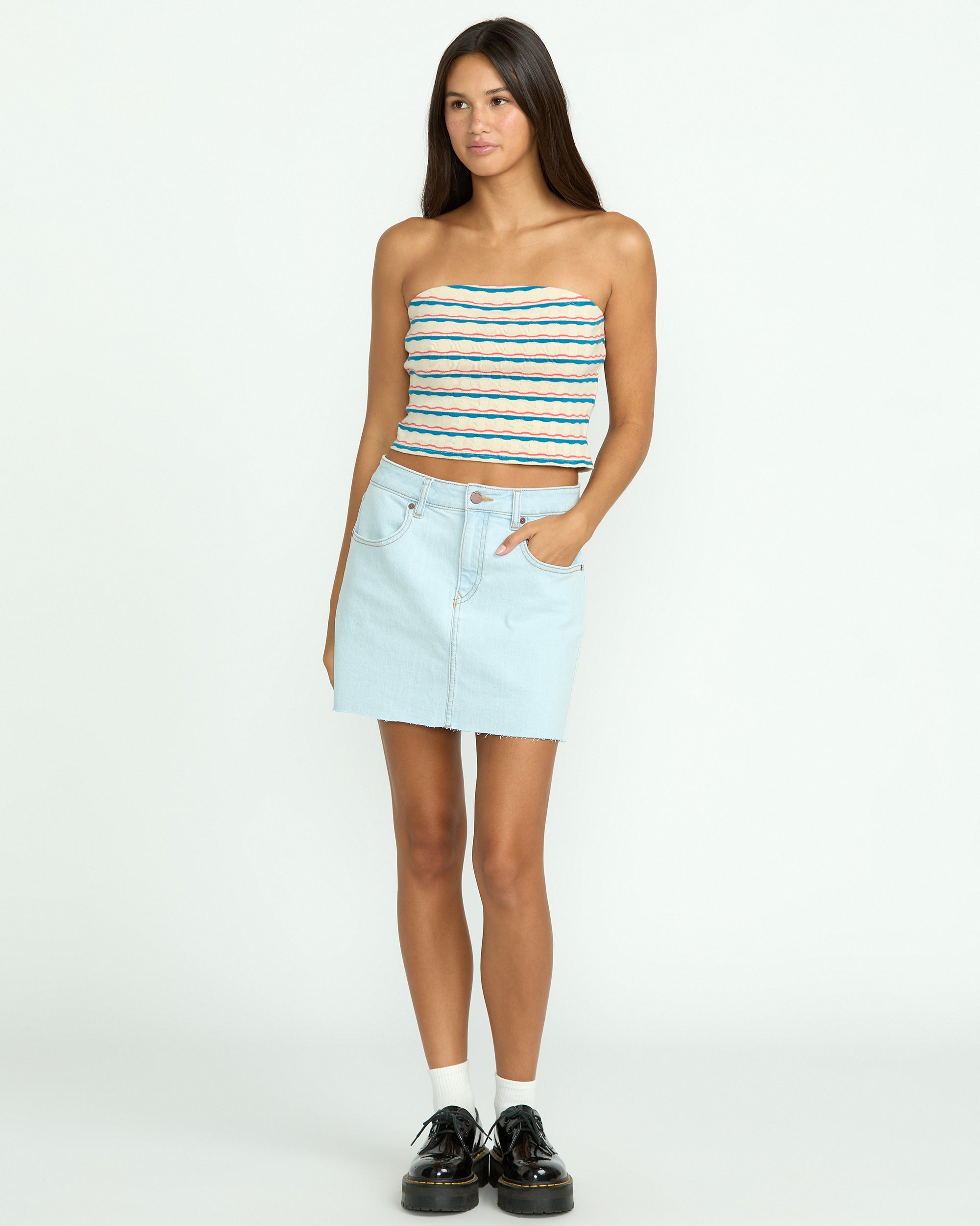 Womens Dropping In Denim Skirt