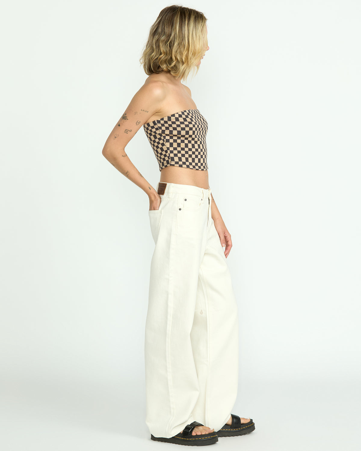 Womens Stoned BF Hirise Denim Pants