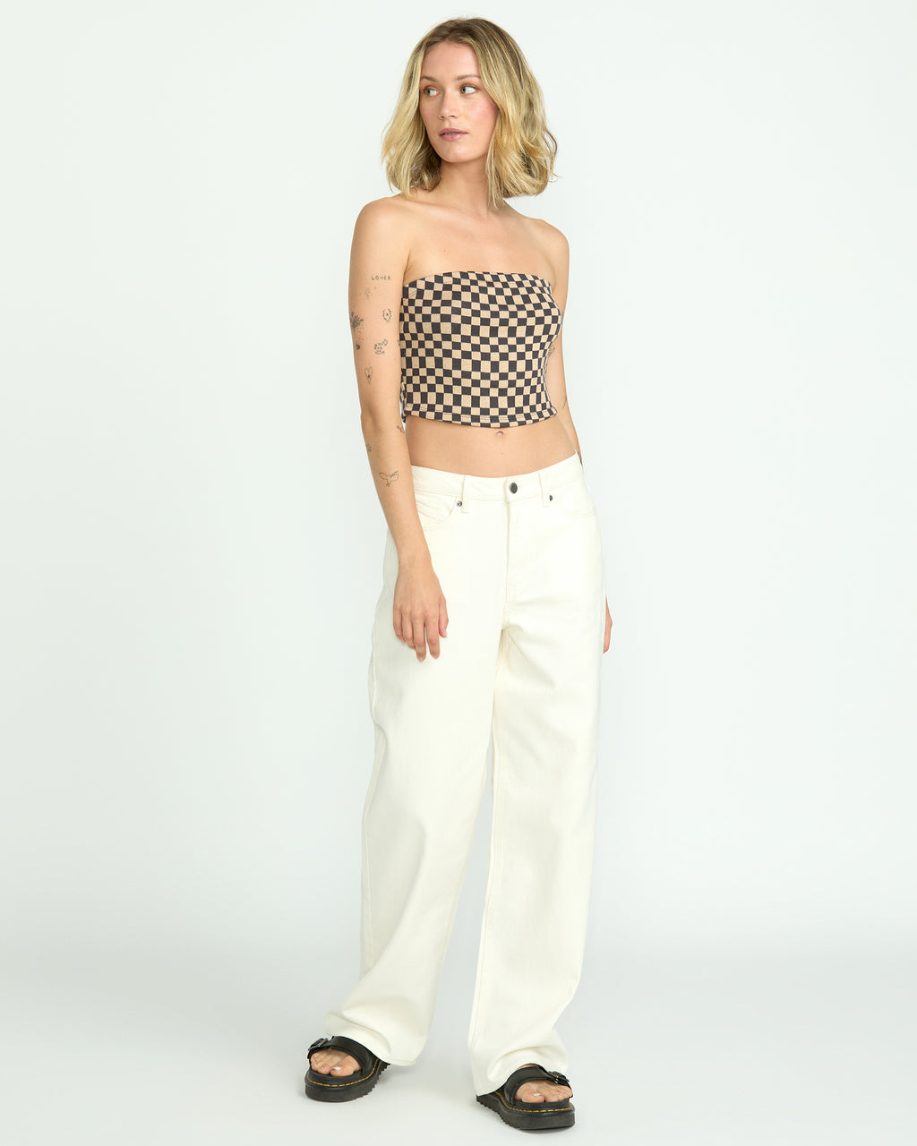Womens Stoned BF Hirise Denim Pants