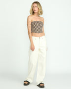 Womens Stoned BF Hirise Denim Pants