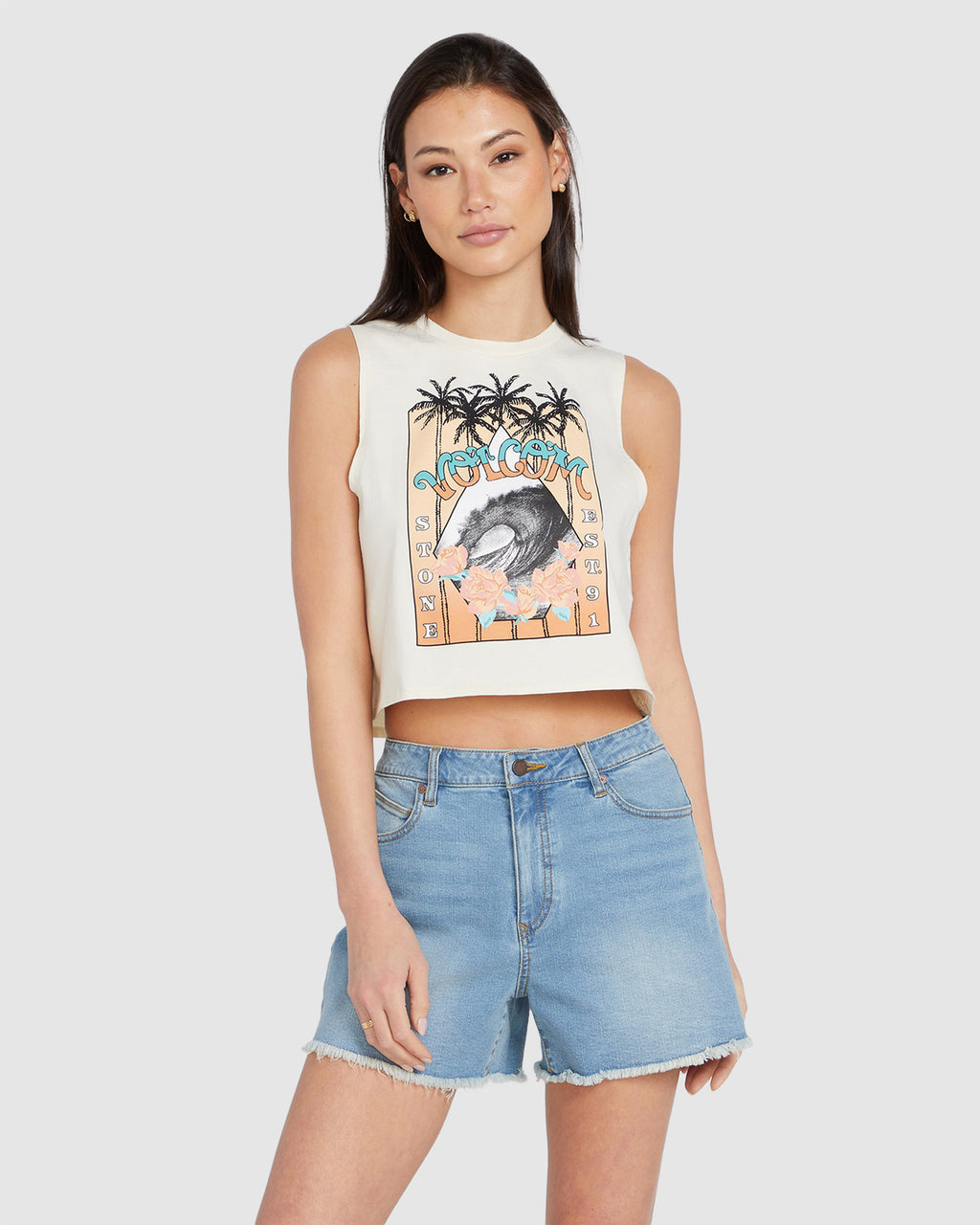 WOMENS STONE HOUR CROP TOP