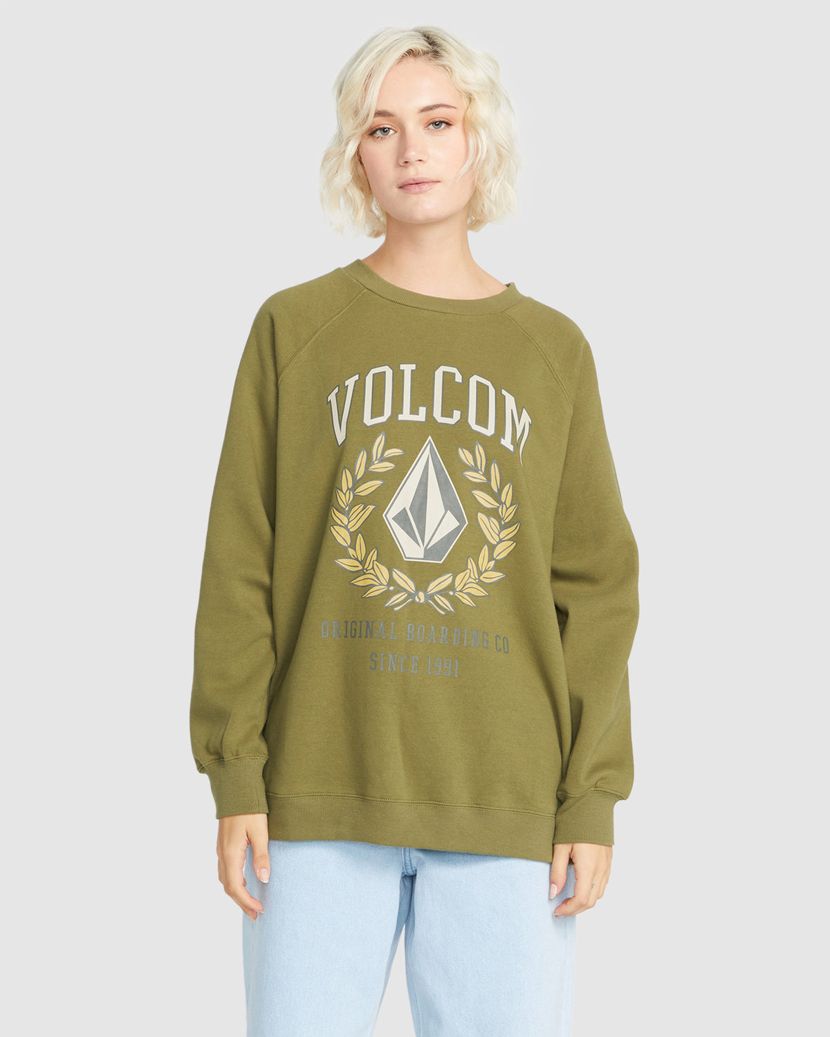WOMENS STONE MAGIC BOYFRIEND CREW