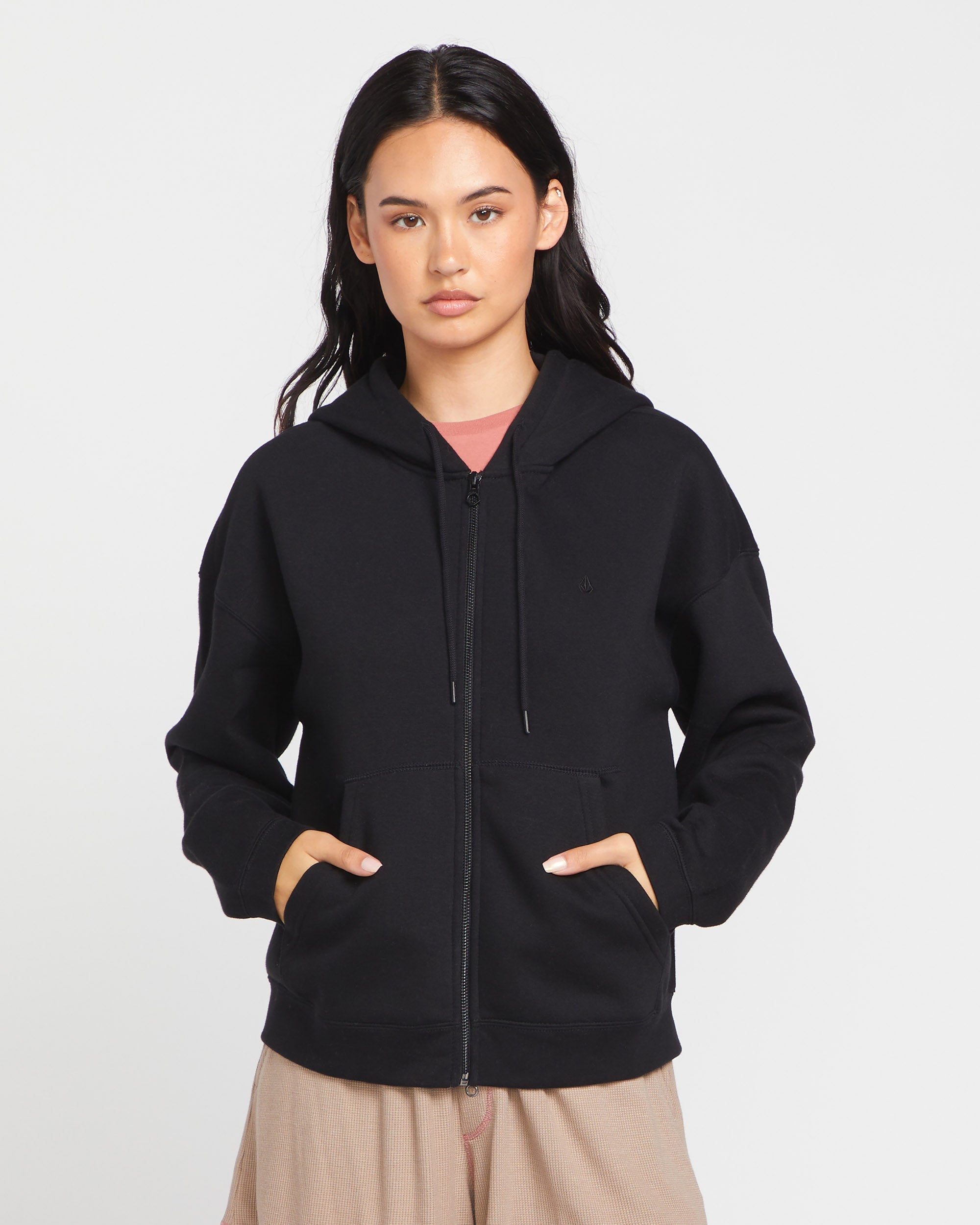 Womens Stone Heart Up Zip Up Hoodie