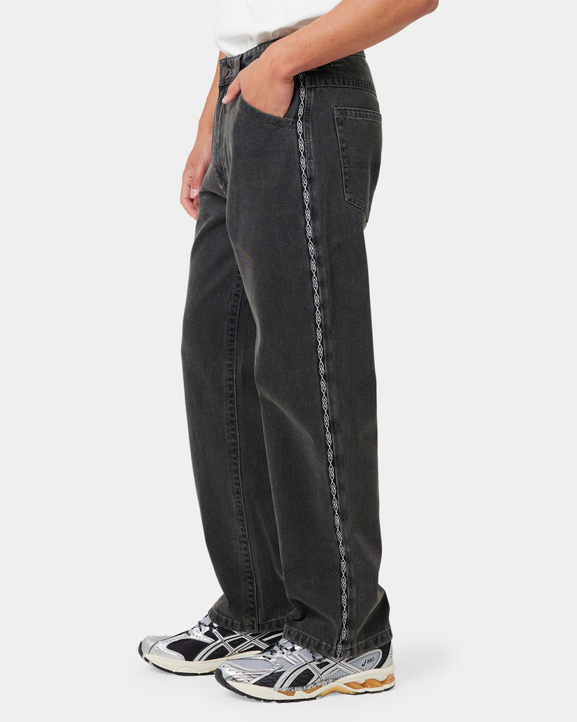 Mens A Brand x Rip Curl A5 Baggy Bazza Tapered Jeans