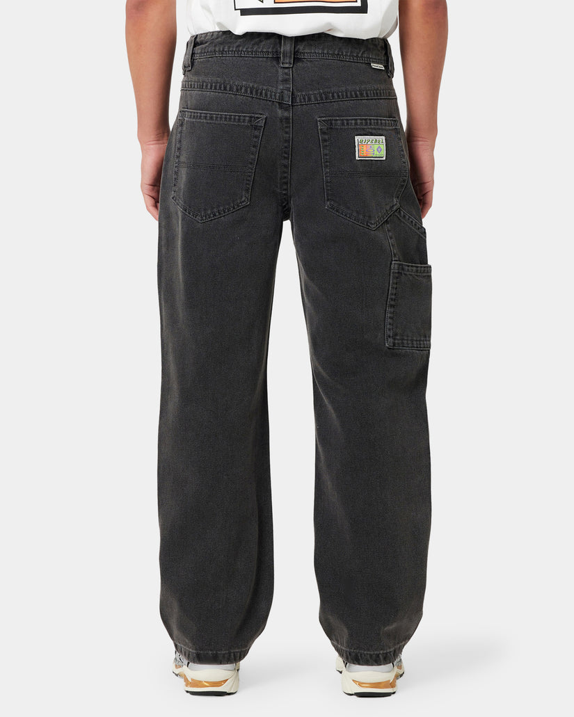 Mens A Brand x Rip Curl A5 Baggy Bazza Tapered Jeans