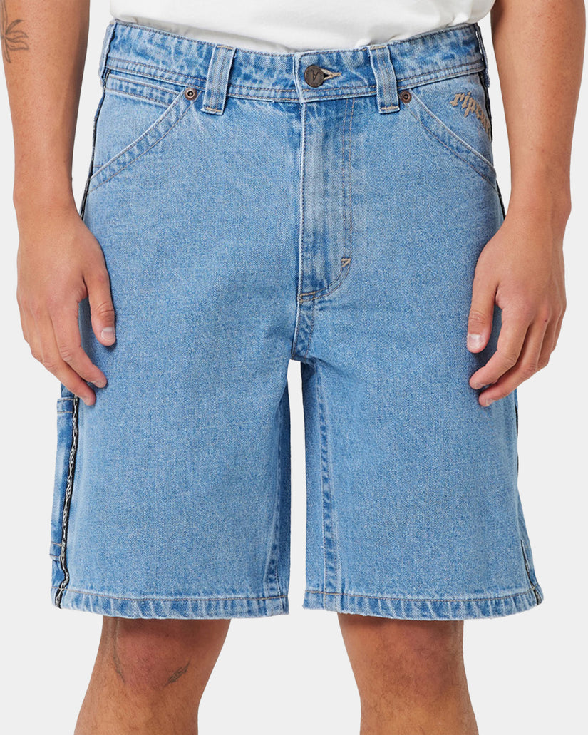 Mens A Brand x Rip Curl A5 Baggy Larry Tapered Shorts