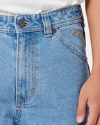 Mens A Brand x Rip Curl A5 Baggy Larry Tapered Denim Shorts