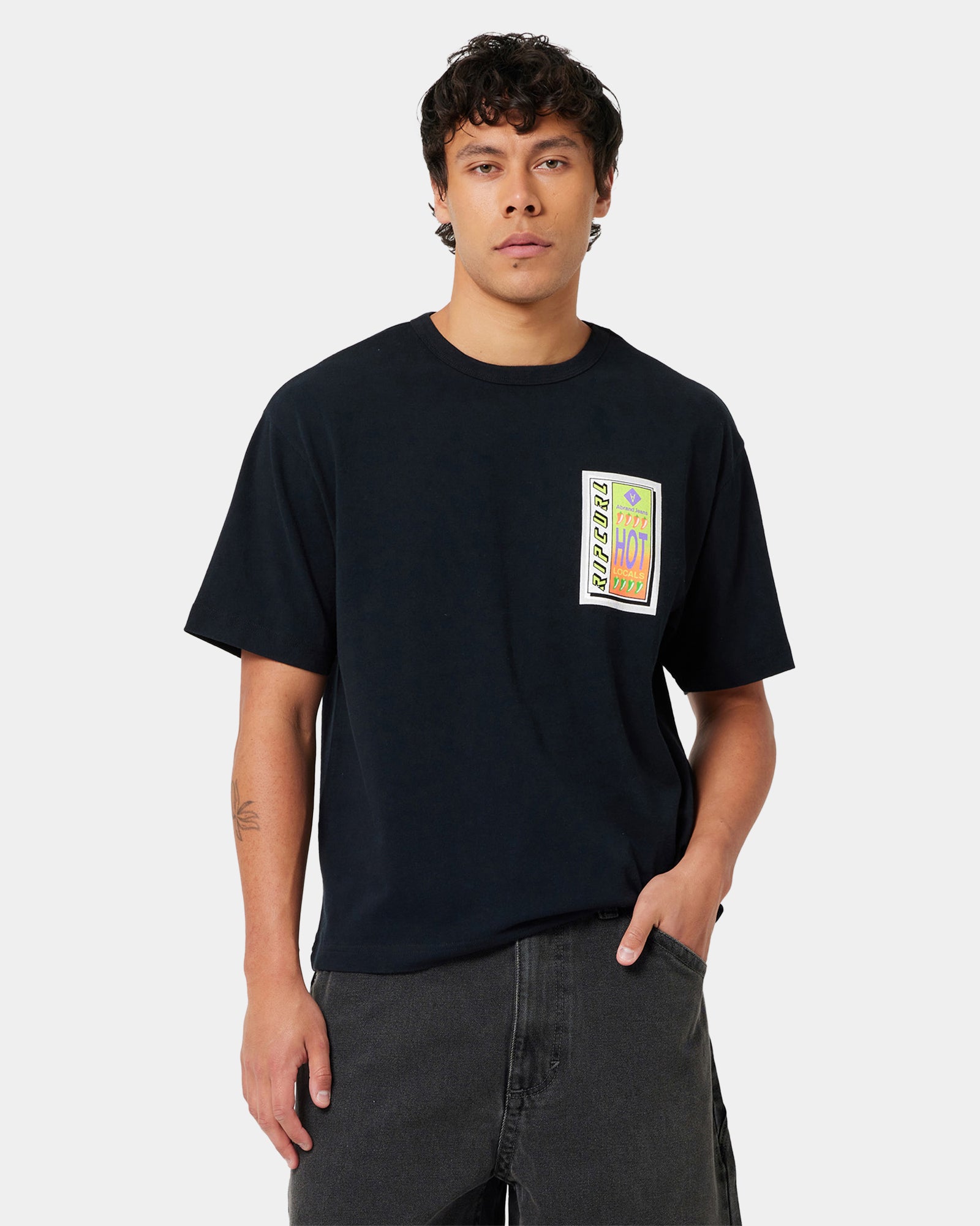 Buy Mens A Brand x Rip Curl Hot Locals T-Shirt by A Brand | Surf
