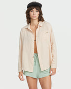 Womens Lil Button Up Long Sleeve Shirt