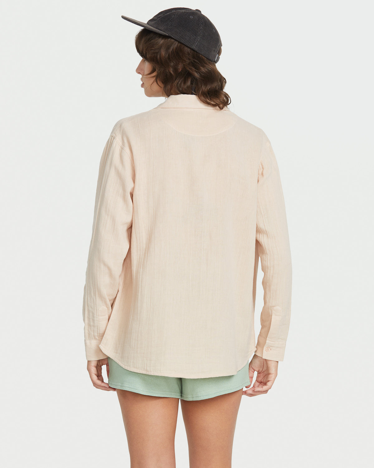 Womens Lil Button Up Long Sleeve Shirt