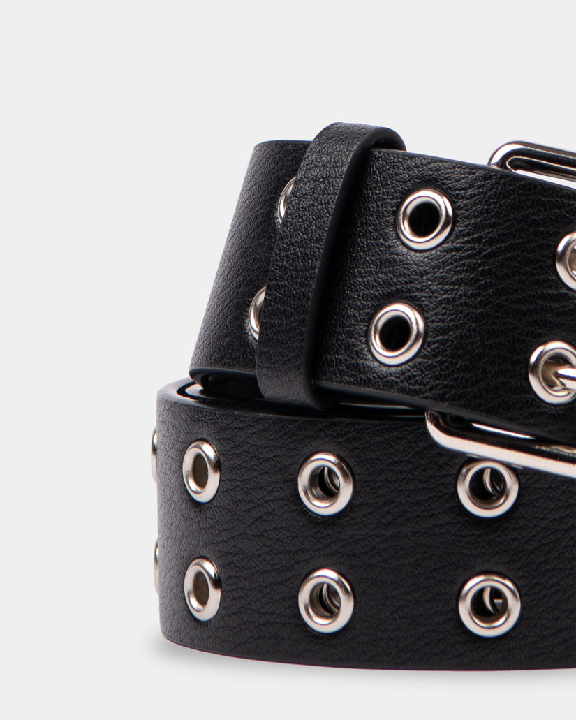 Womens Xoxo Eyelet Leather Belt