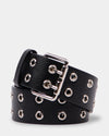 Womens Xoxo Eyelet Leather Belt