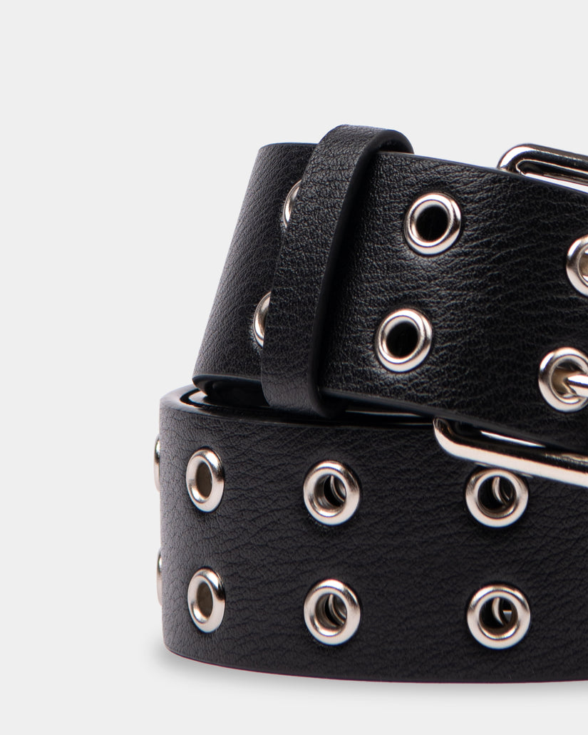 Womens Xoxo Eyelet Leather Belt