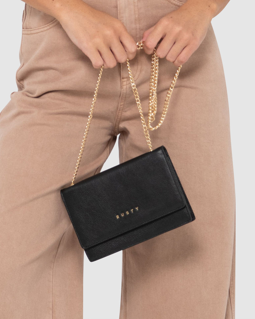 WOMENS HONOUR LEATHER CHAIN BAG