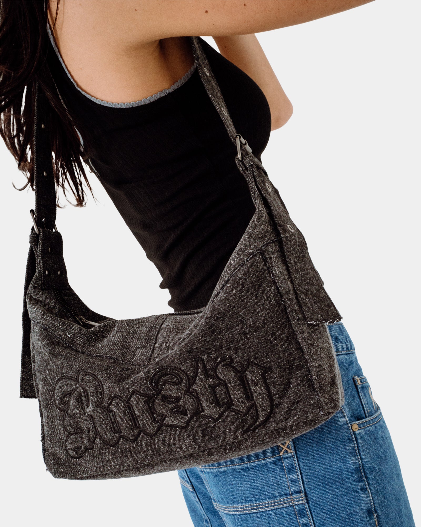 Womens Roxanne Denim Shoulder Bag