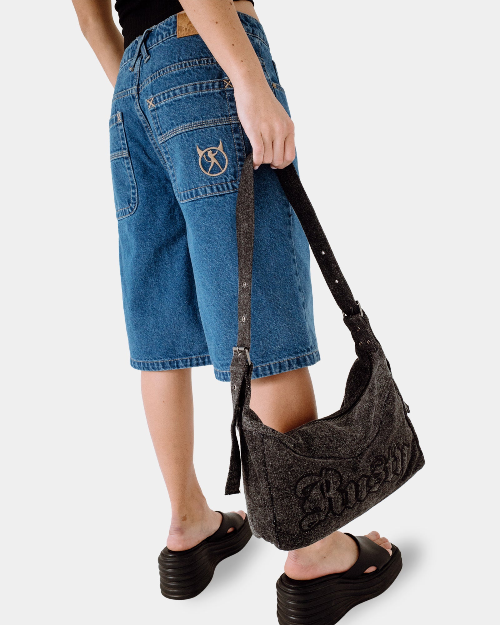 Womens Roxanne Denim Shoulder Bag