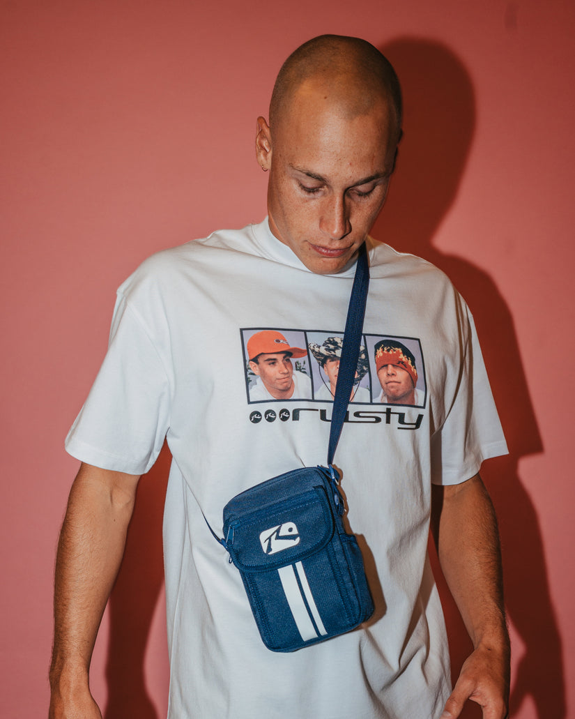 White Lines Crossbody Bag