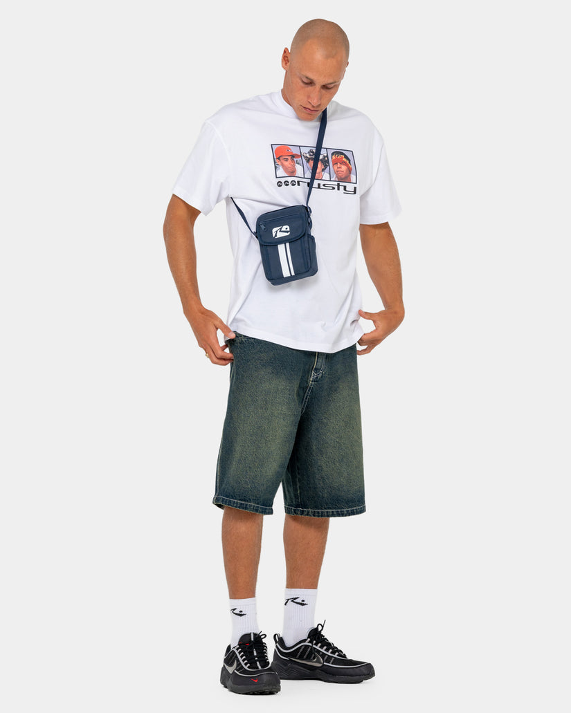 White Lines Crossbody Bag