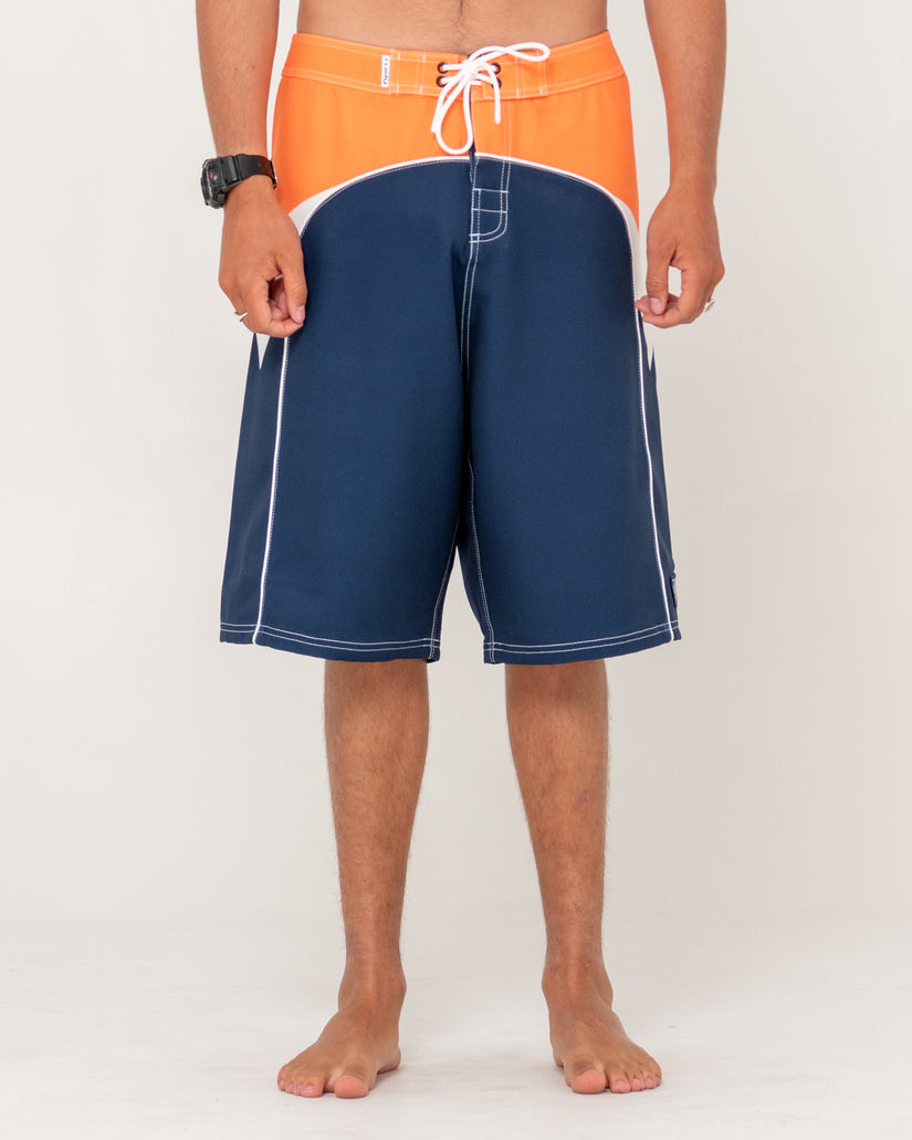Mens Straight Pipe Fixed Waist Boardshorts