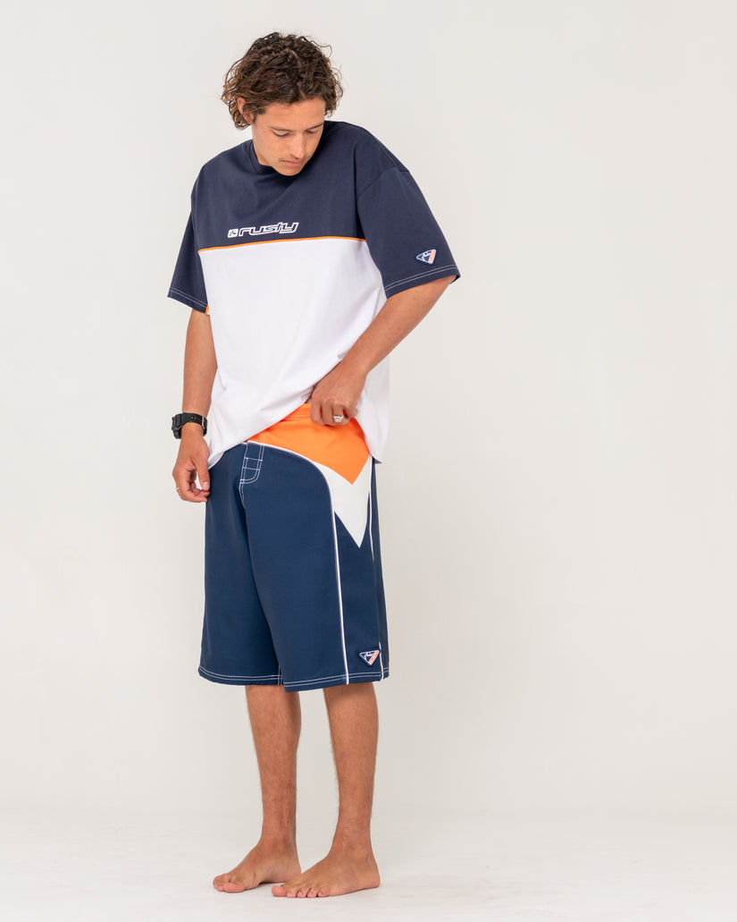 Mens Straight Pipe Fixed Waist Boardshorts