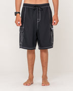 Mens Pick Pocket Elastic Waist Boardshorts