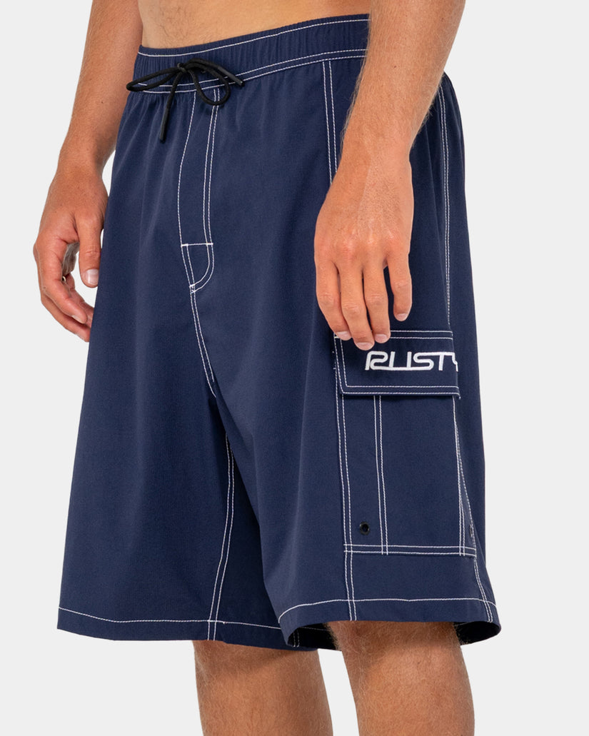 Mens Pick Pocket Elastic Waist 22" Boardshorts