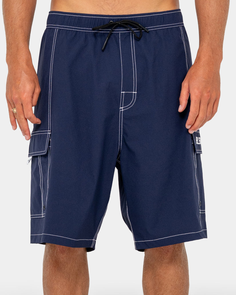Mens Pick Pocket Elastic Waist 22" Boardshorts
