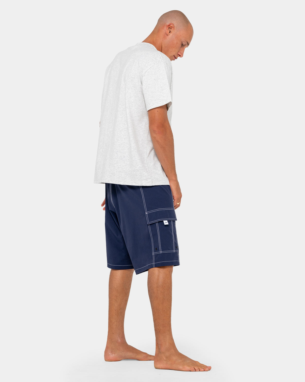 Mens Pick Pocket Elastic Waist 22" Boardshorts