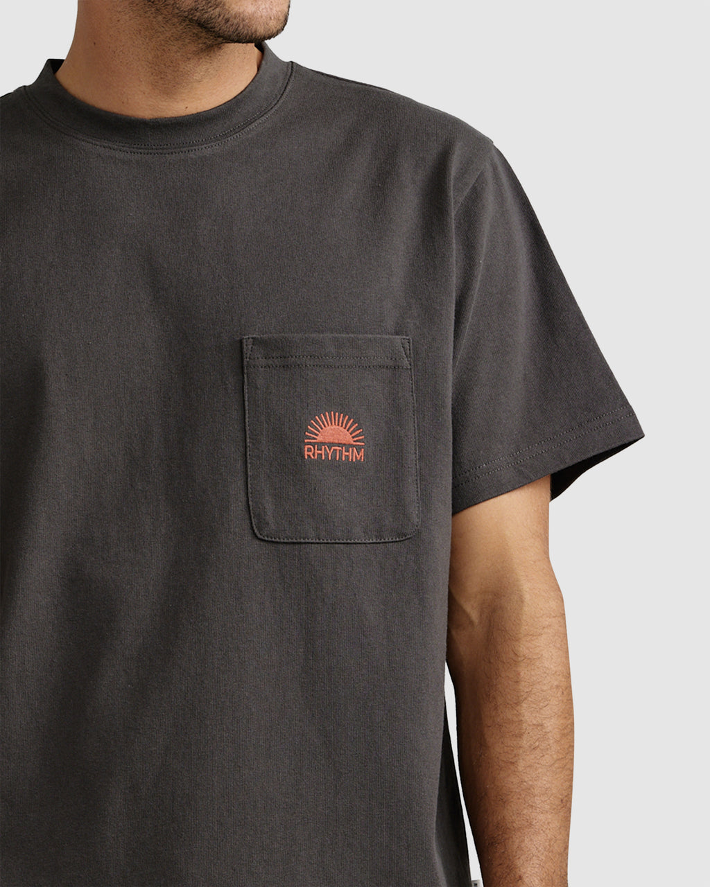 MENS HEAVY VINTAGE POCKET EMBLEM SHORT SLEEVE T-SHIRT