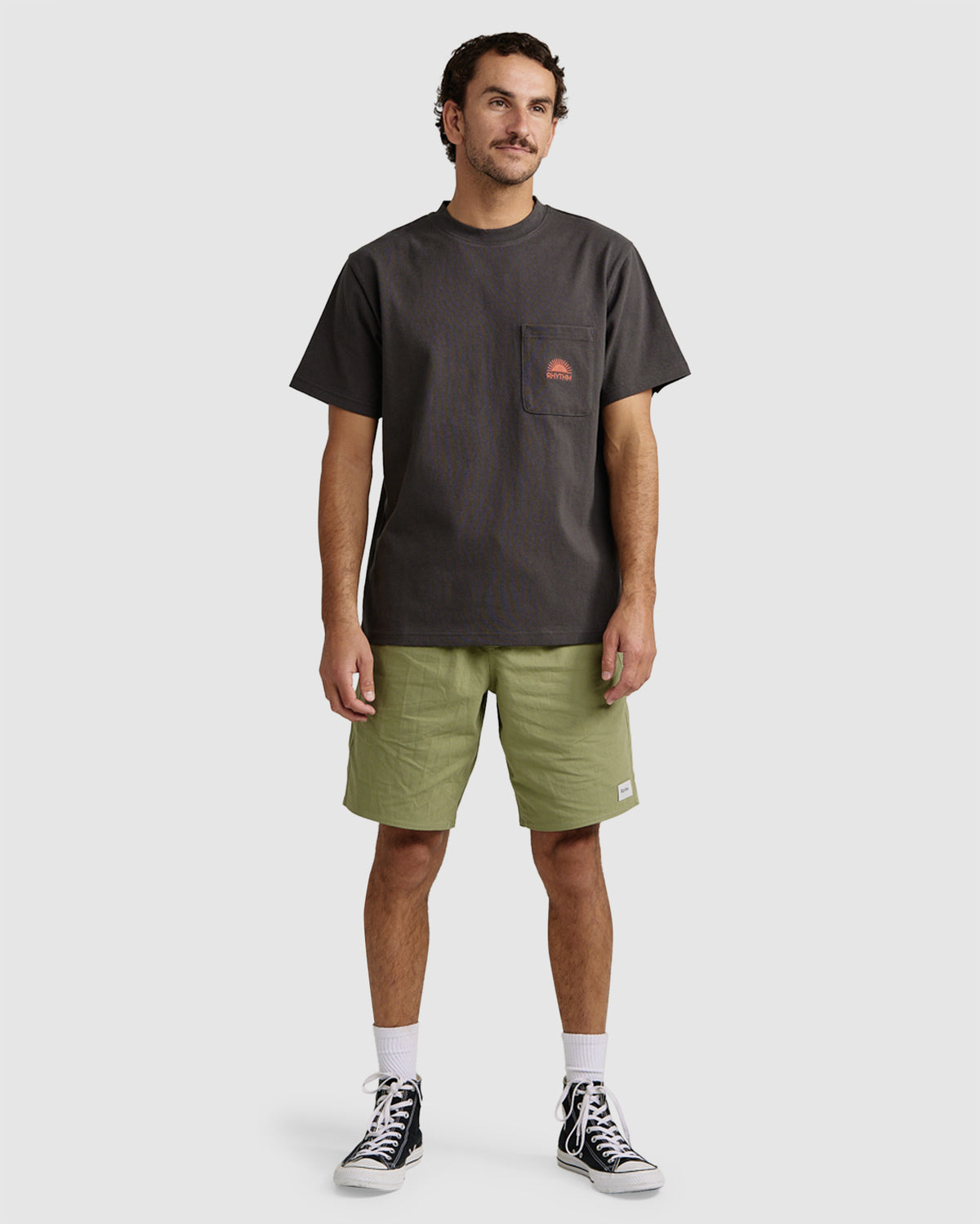 MENS HEAVY VINTAGE POCKET EMBLEM SHORT SLEEVE T-SHIRT