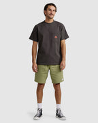 MENS HEAVY VINTAGE POCKET EMBLEM SHORT SLEEVE T-SHIRT