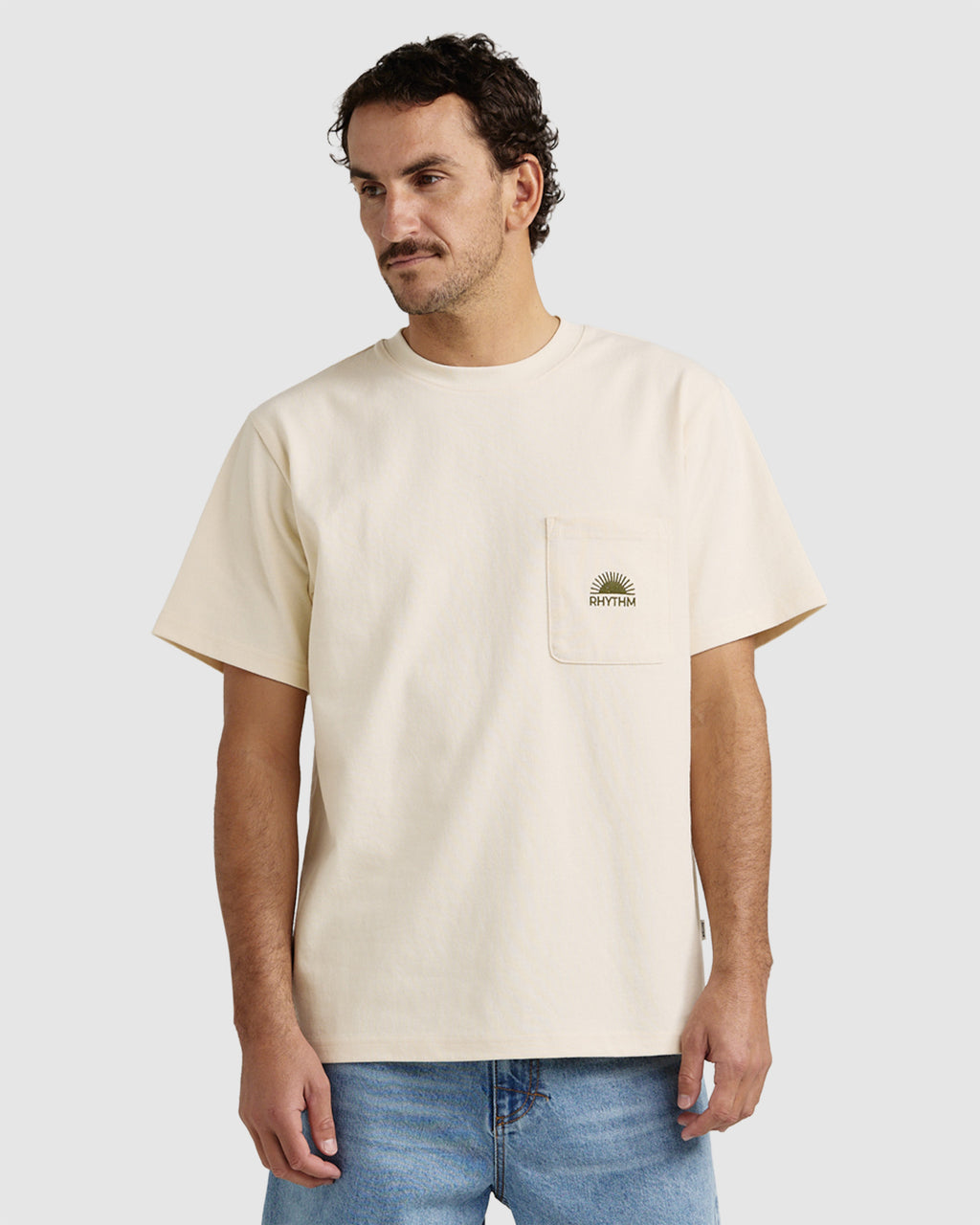 MENS HEAVY VINTAGE POCKET EMBLEM SHORT SLEEVE T-SHIRT