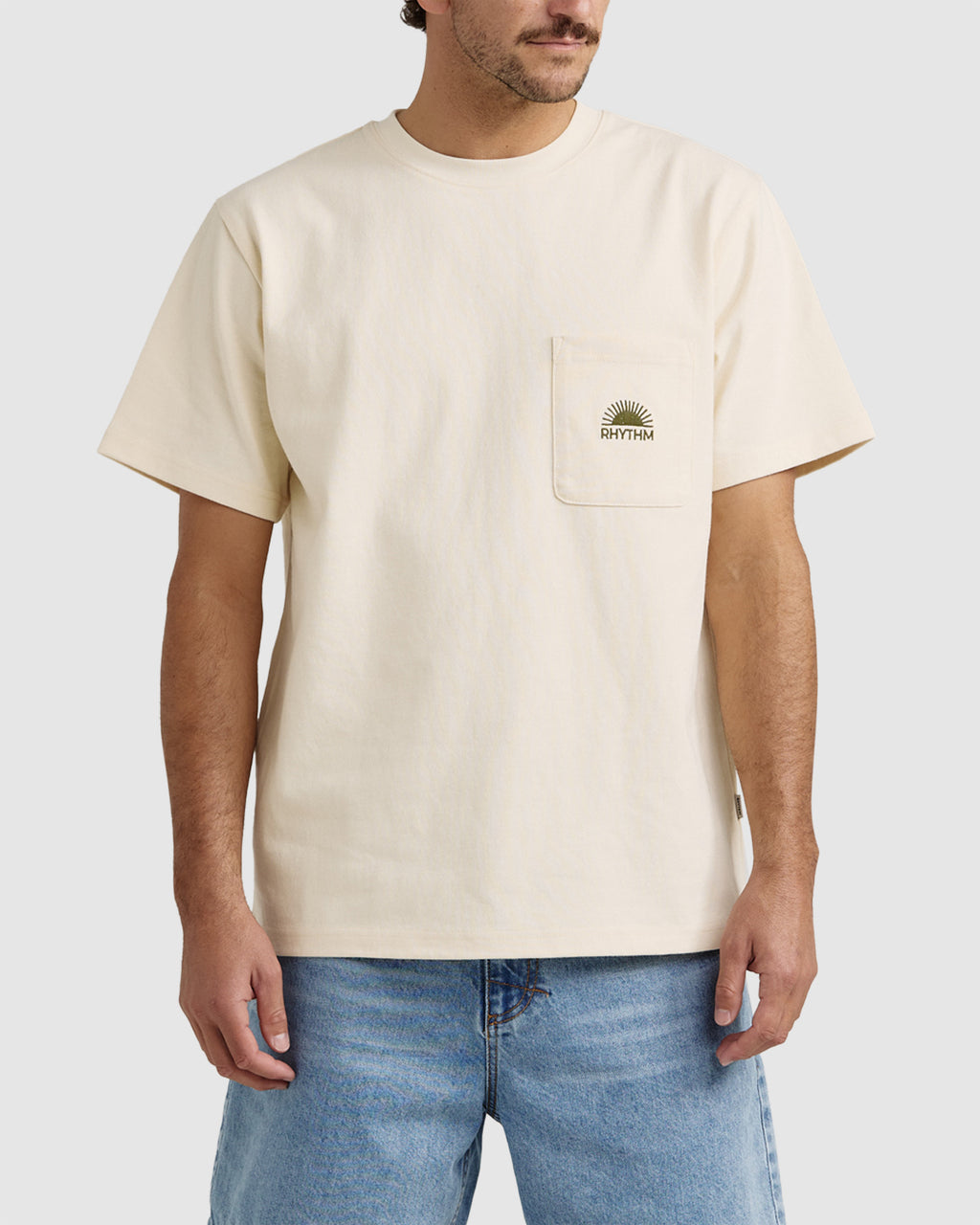 MENS HEAVY VINTAGE POCKET EMBLEM SHORT SLEEVE T-SHIRT