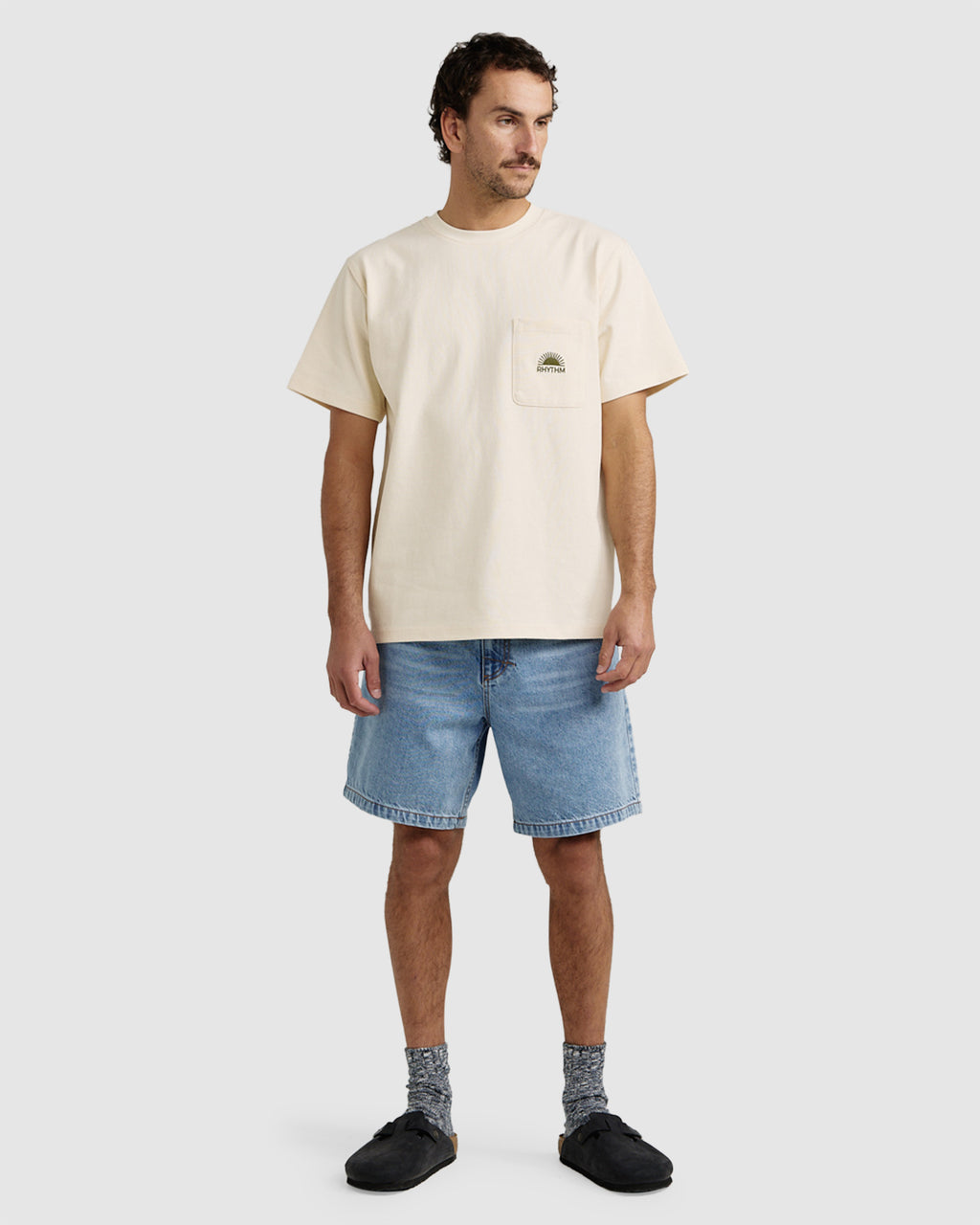 MENS HEAVY VINTAGE POCKET EMBLEM SHORT SLEEVE T-SHIRT