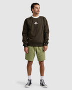MENS HEAVYWEIGHT PINSTRIPE CREW NECK