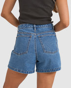 WOMENS BRISA HIGH WAIST DENIM SHORTS
